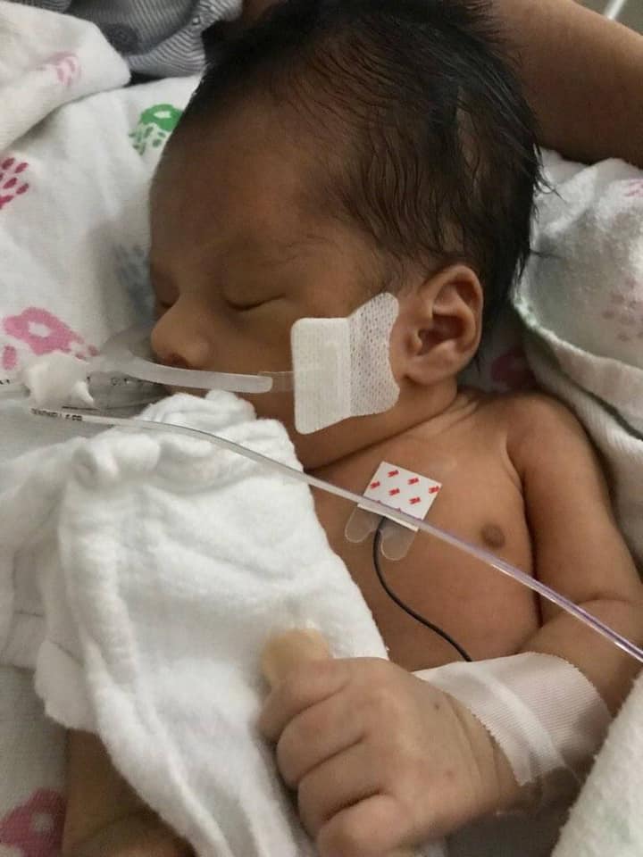 Baby Yoanny Jardiel is brain damaged and on life support following the horrific attack on his mum