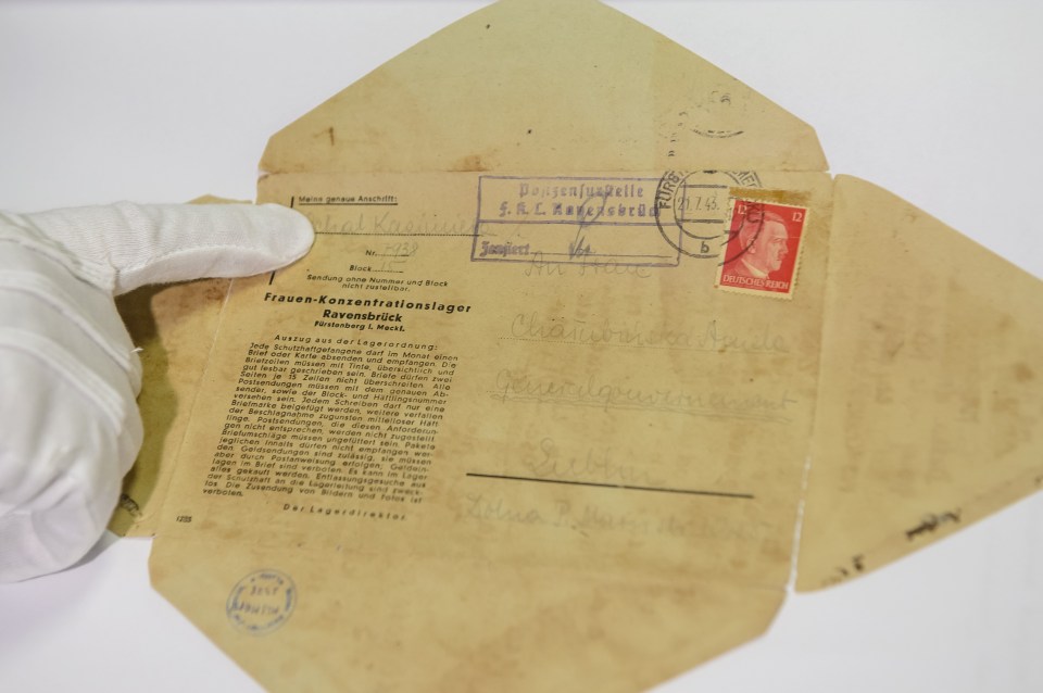  The letters sent from the Ravensbrueck camp, contained hidden information written with urine