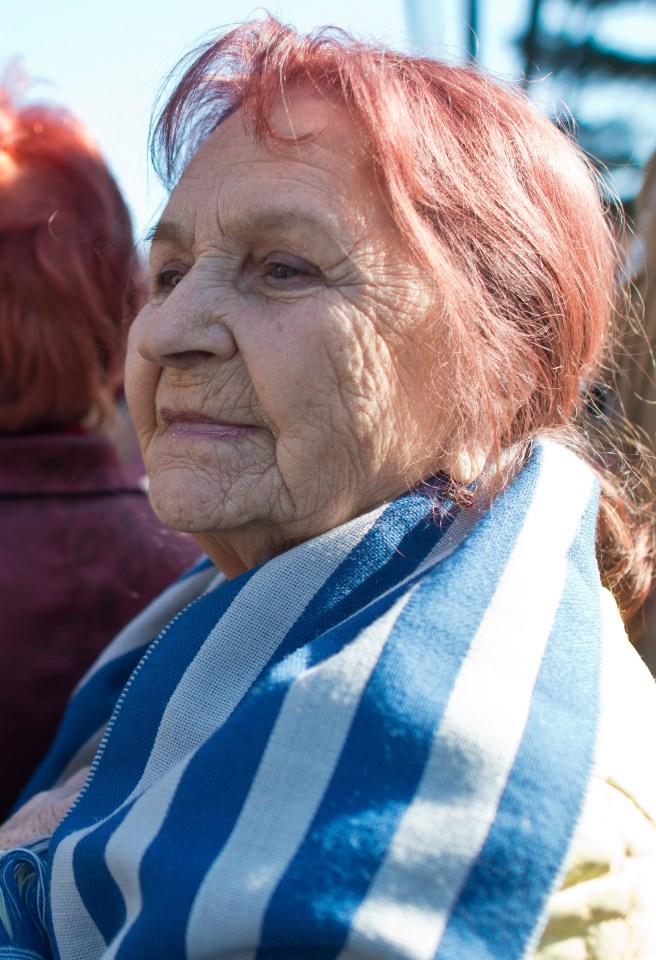  Olga Smirnova, 90, from Russia, survivor of the former Nazi concentration camp Ravensbrueck