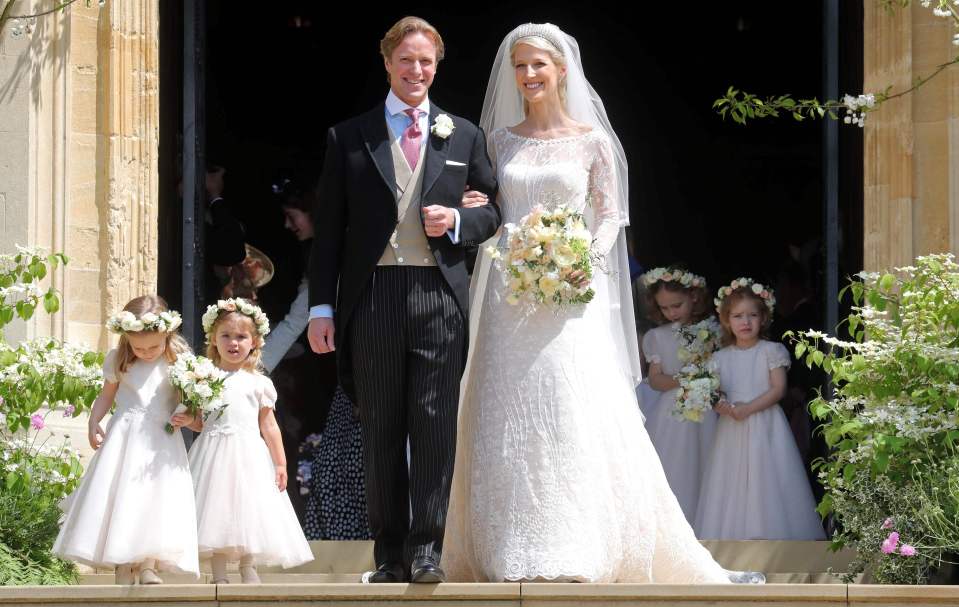  The couple were married yesterday at St George's Chapel