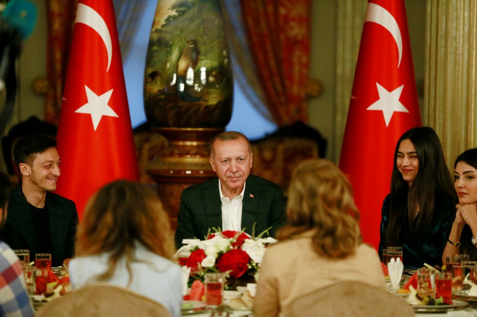  Mesut Ozil and his missus Amine Gulse were pictured dining with Turkish president Recep Tayyip Erdogan