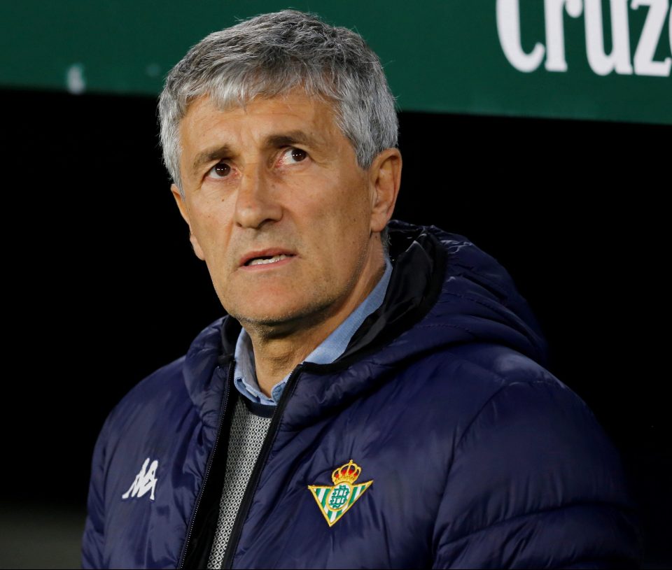  Real Betis manager Quique Setien must have thought the season had ended on a high with 2-0 La Liga victory at the Bernabeu - but he got axed 60 minutes later