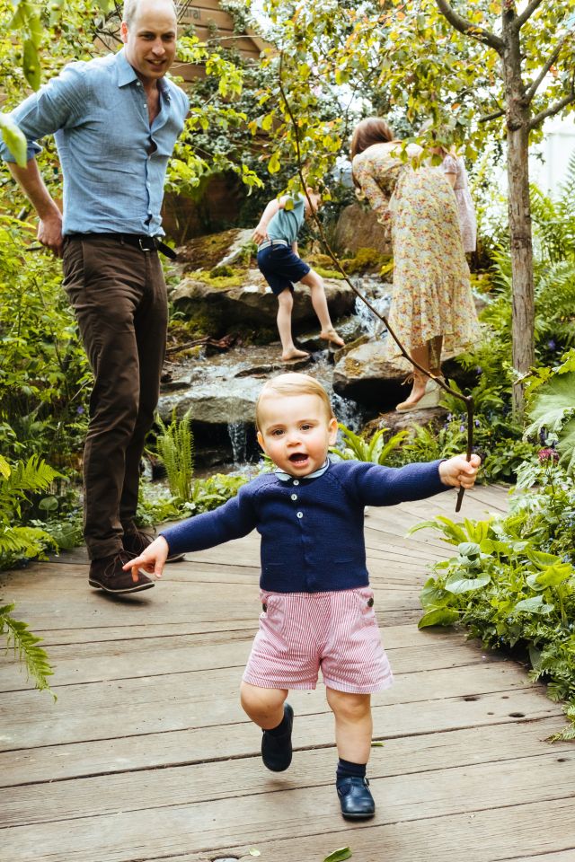  13-month-old Prince Louis has taken his first public steps