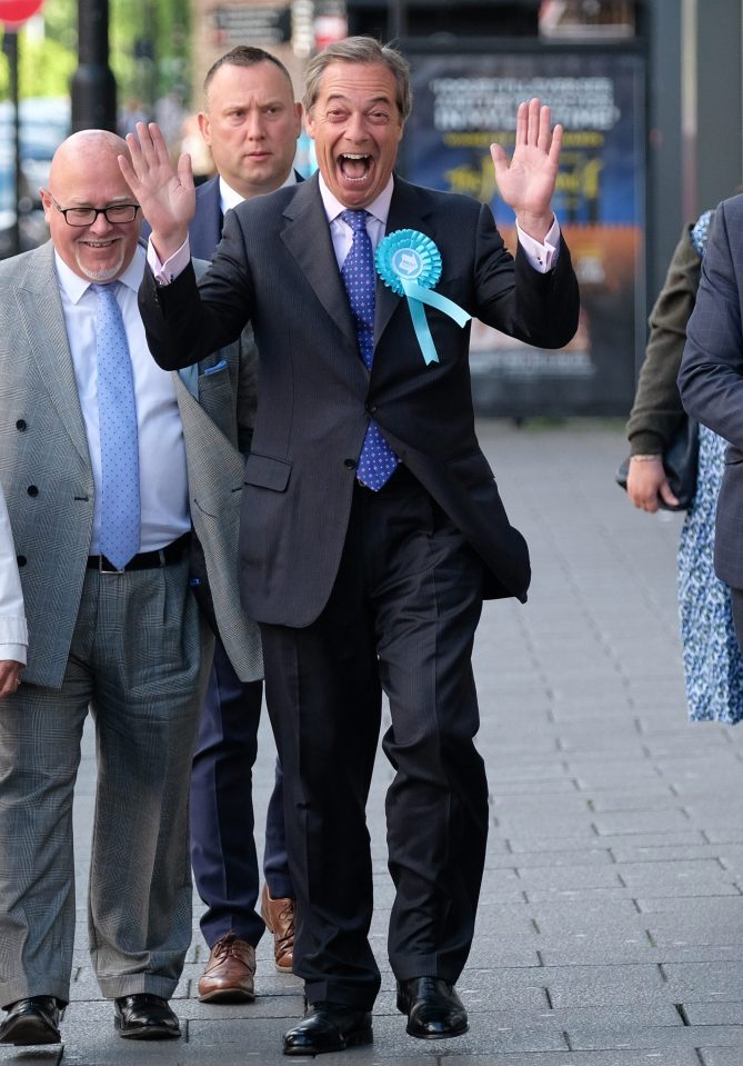  Farage had appeared in good spirits at the start of the day