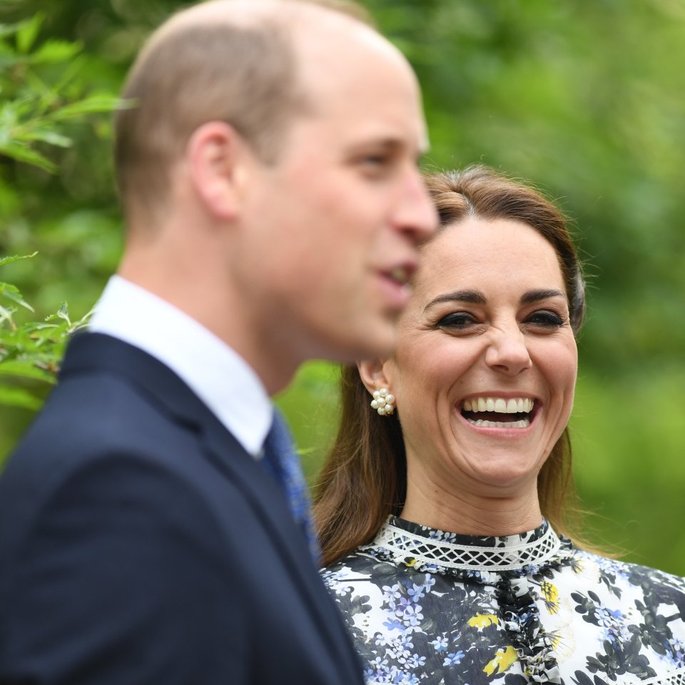  The Duchess laughed as she and Prince William chatted while they looked around the flower show