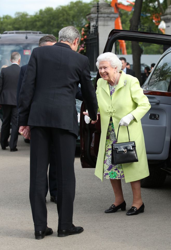  The Queen beams as she is greeted at the RHS Chelsea Flower Show