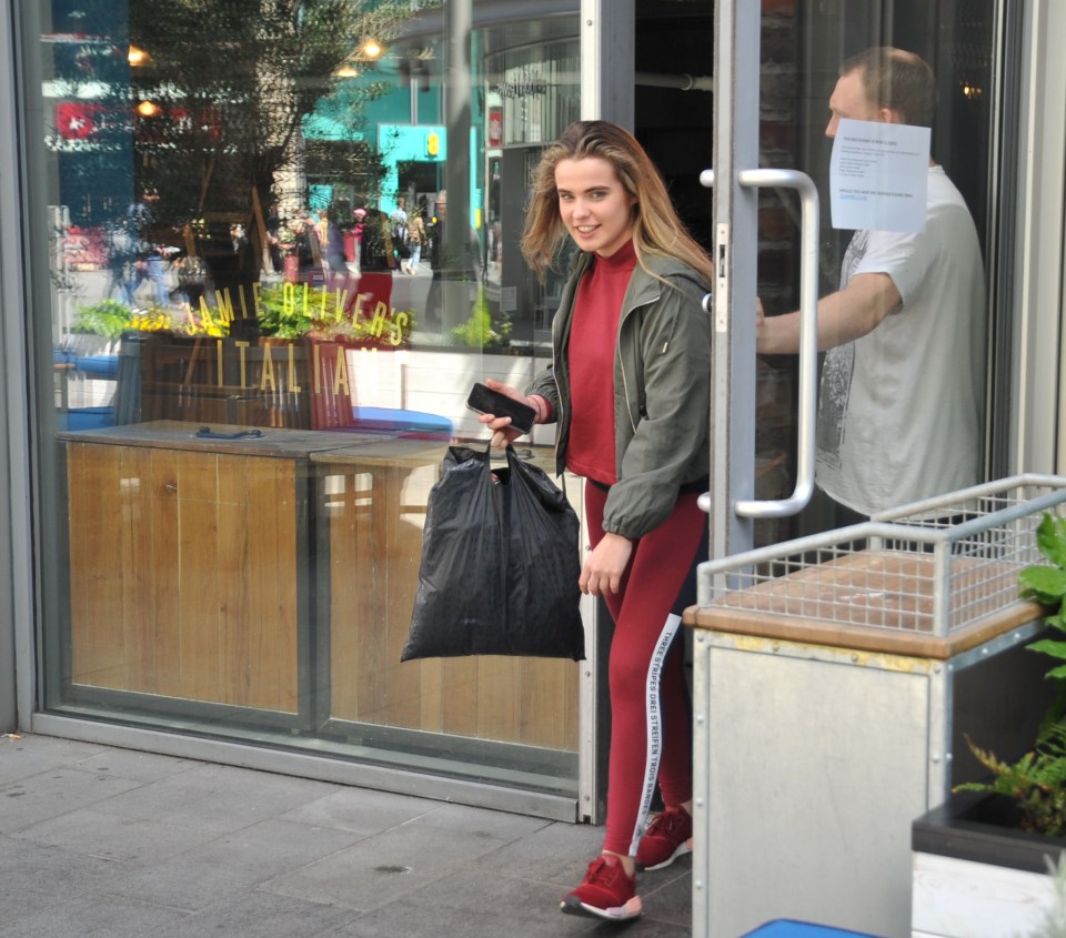  Staff collecting their belongings from the Liverpool outlet