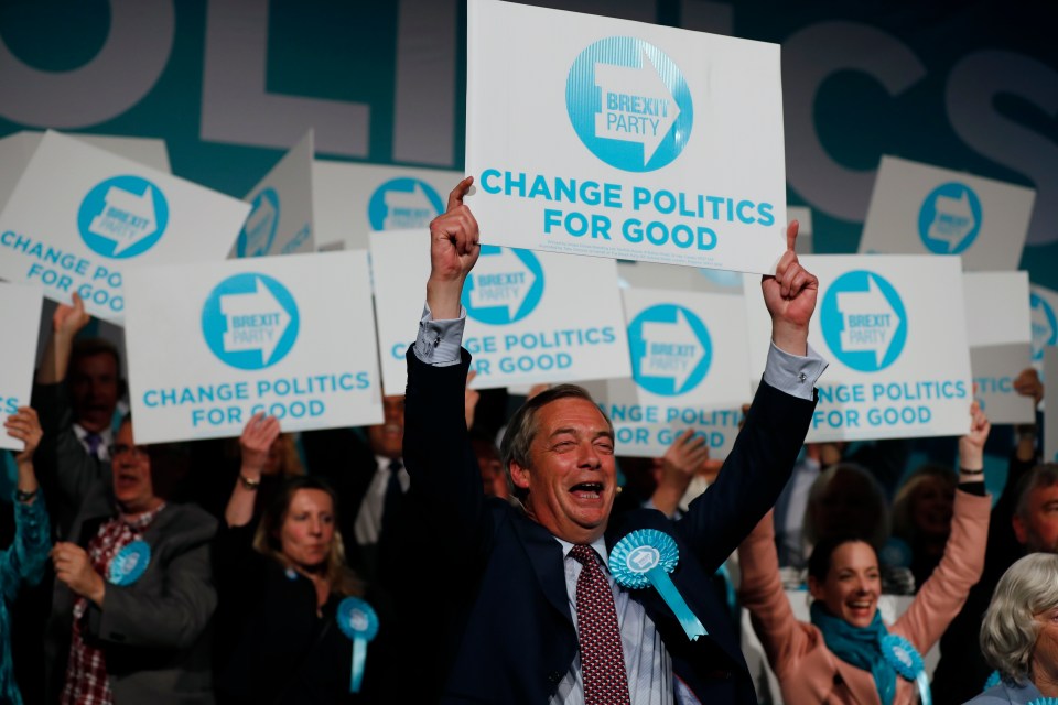 Mr Farage has vowed to drive out the leaders of the two main parties