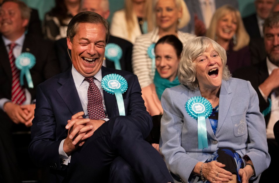 The Brexit Party leader with candidate Ann Widdecombe