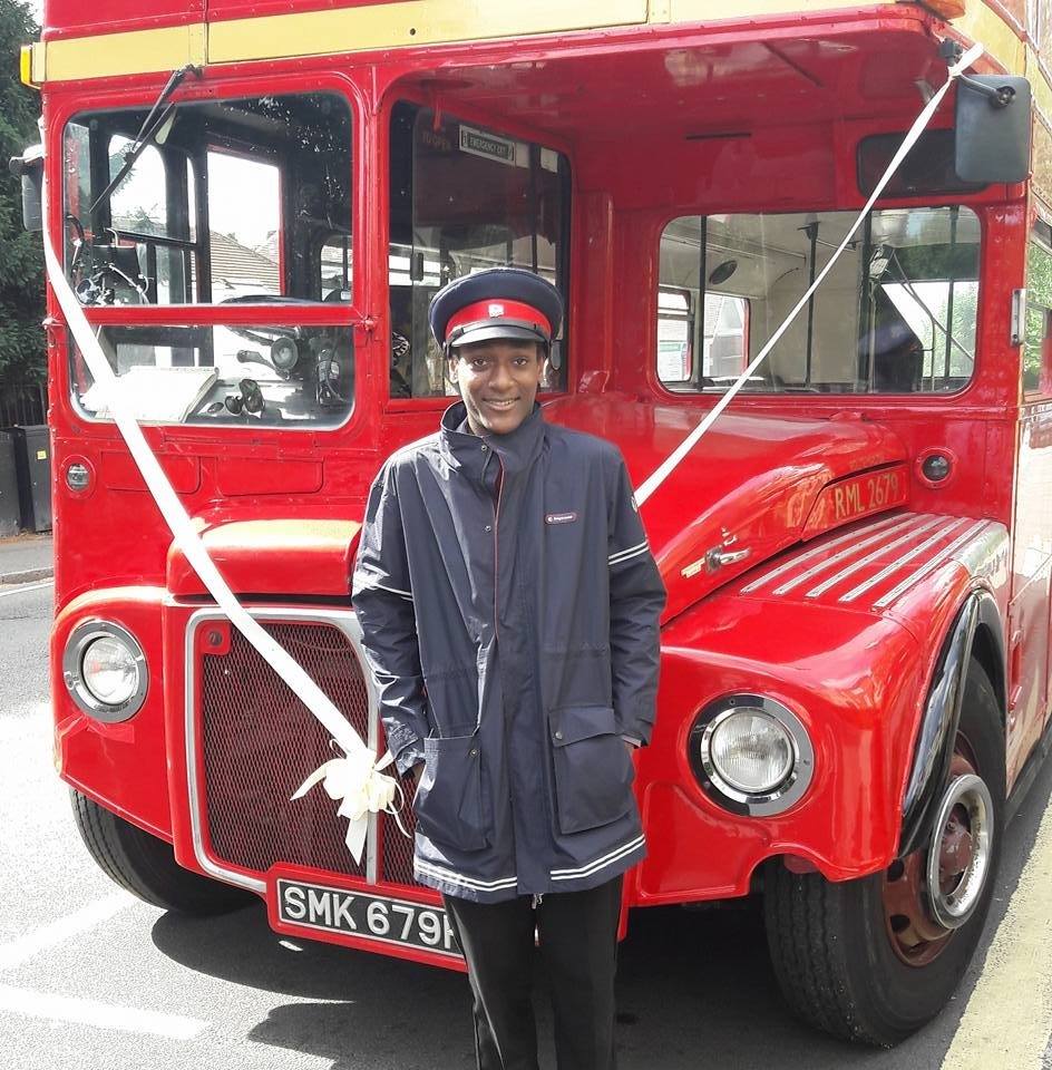  Shakeil Austin posed as a bus driver to make off with two red Routemasters