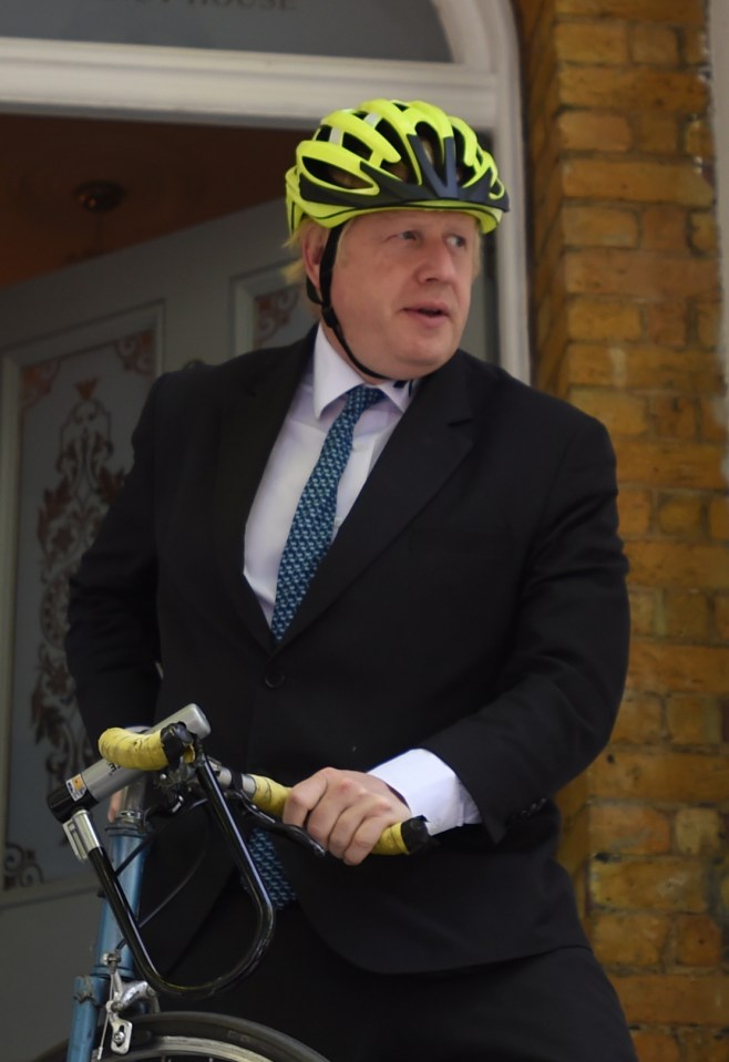 Boris Johnson, pictured leaving home today, is the frontrunner to be the next PM