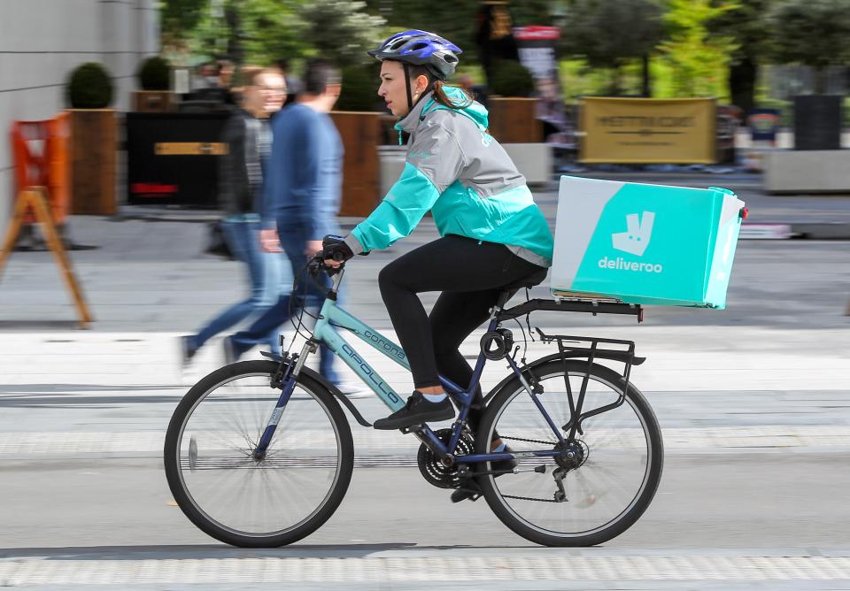  Deliveroo employs 25,000 riders in the UK to deliver food