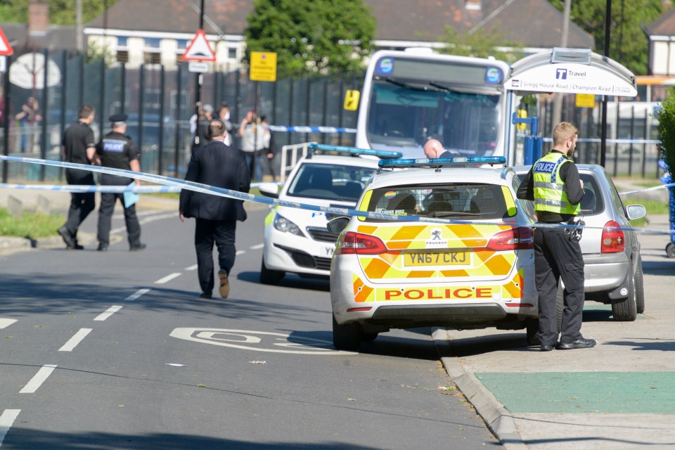  Police rushed to the scene near Hartley Brook this morning