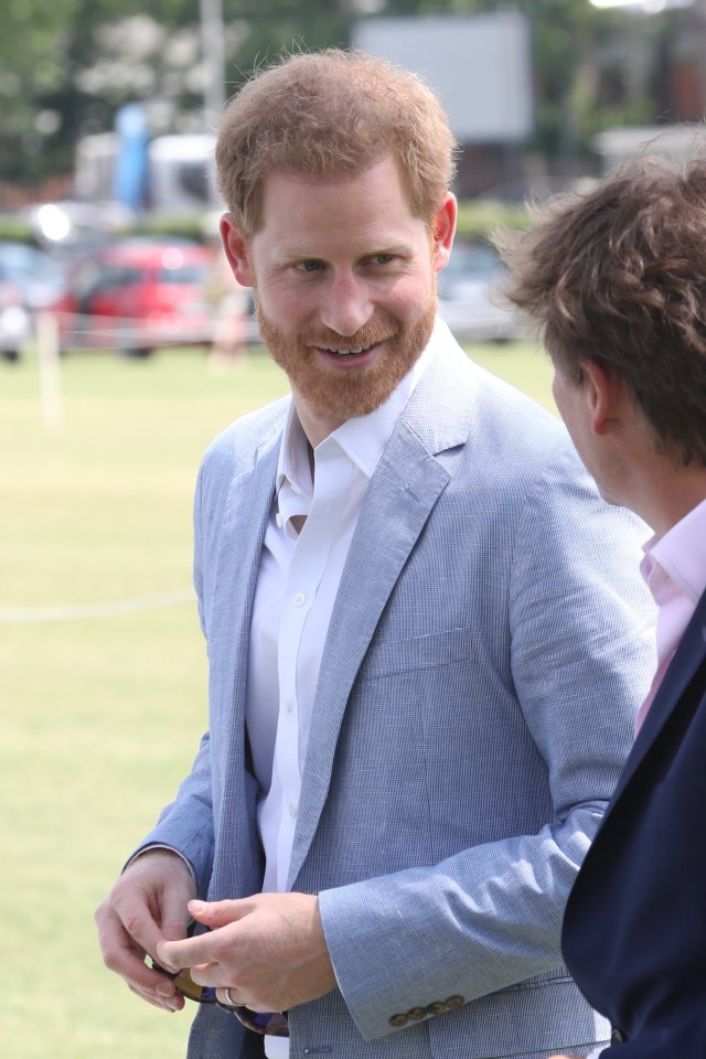  Prince Harry was pictured today in Rome for the polo match