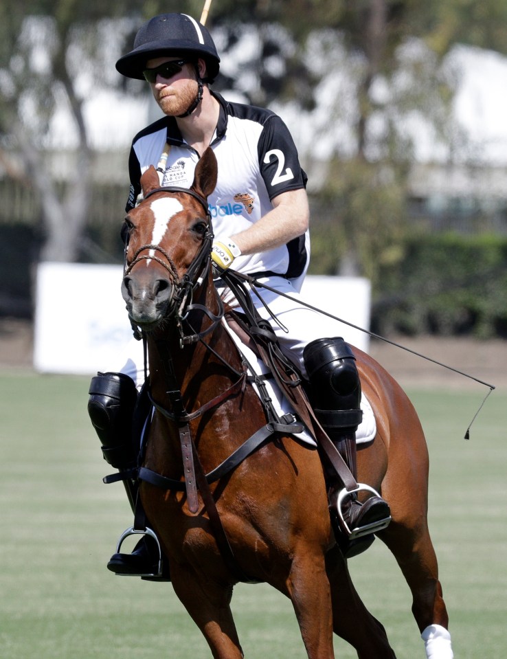  Orince Harry takes part in the posh polo bash to raise funds for children in Africa