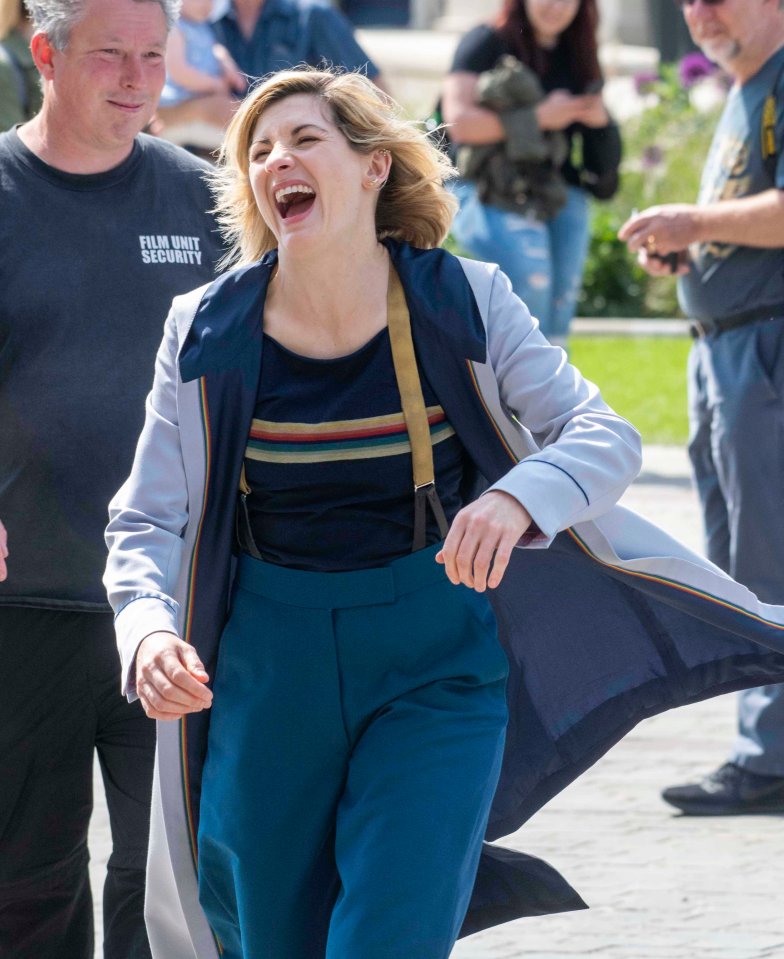  Jodie Whittaker got a case of the giggles as she filmed new episodes of Doctor Who