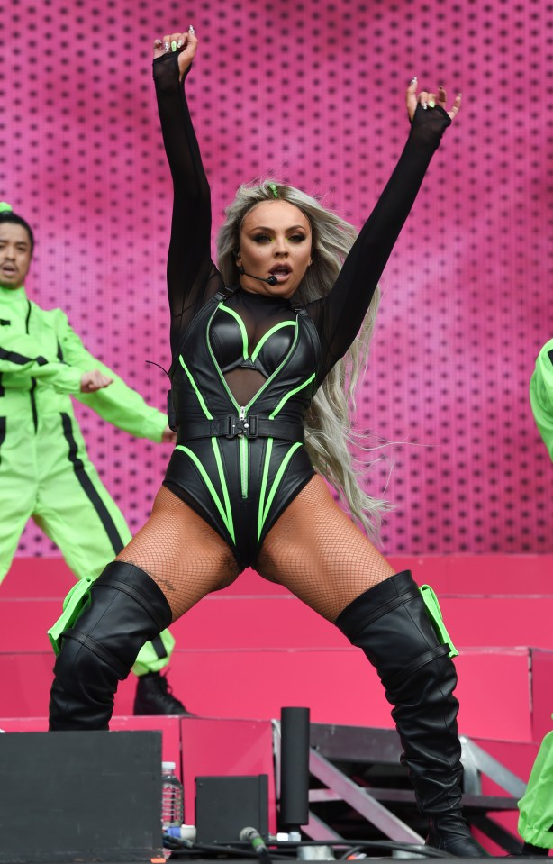  Jesy Nelson gyrates in a racy leotard during very sexy routine at Radio 1's Big Weekend