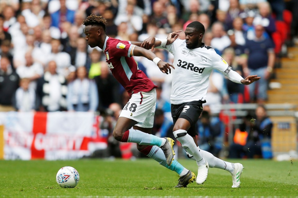  Chelsea loanees Tammy Abraham and Fikayo Tomori do battle in the Championship play-off final