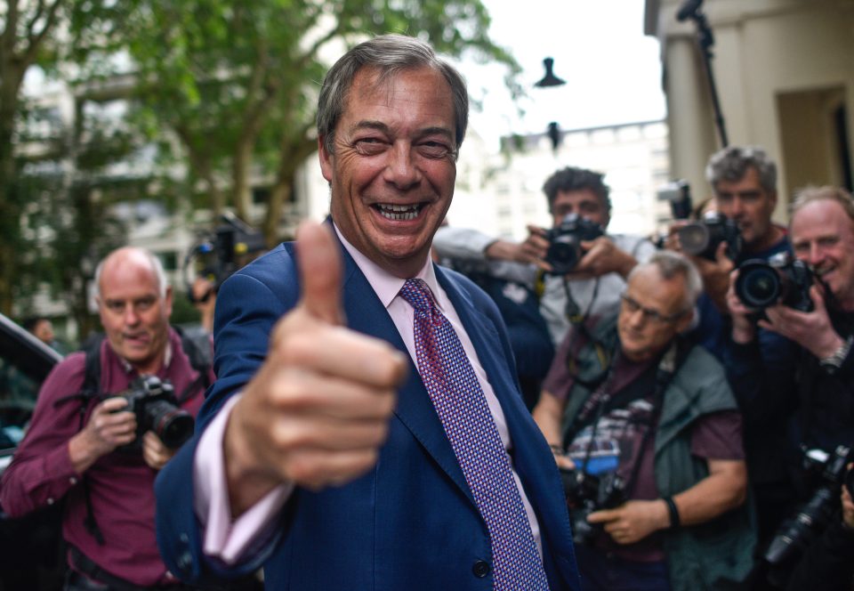  Nigel Farage stormed the European elections last week