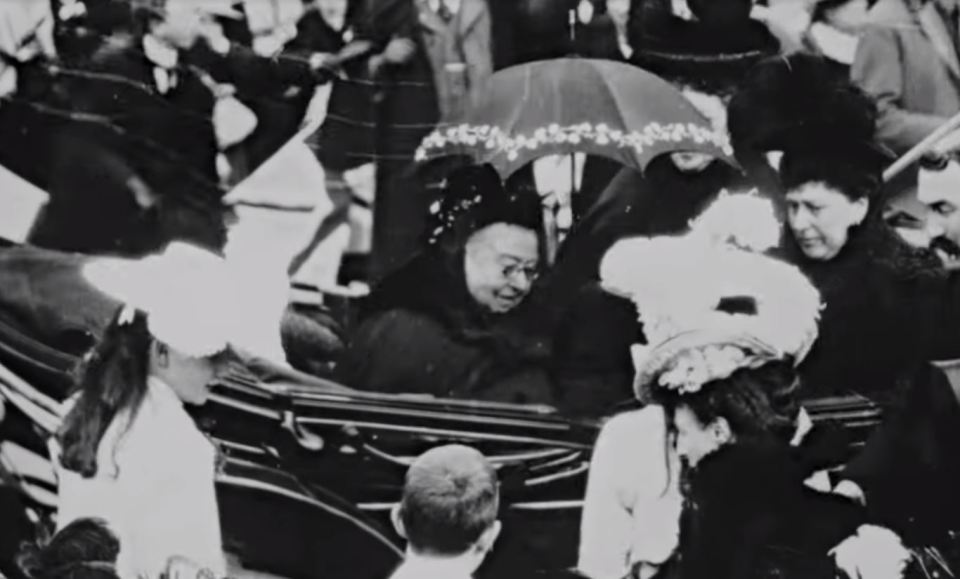  Queen Victoria was pictured smiling as she visited Ireland in 1900