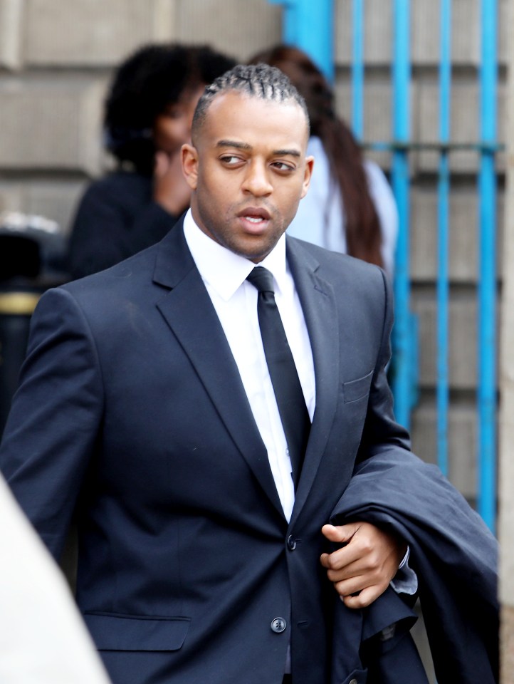 Oritse Williams declined to answer reporters' questions as he left court this afternoon