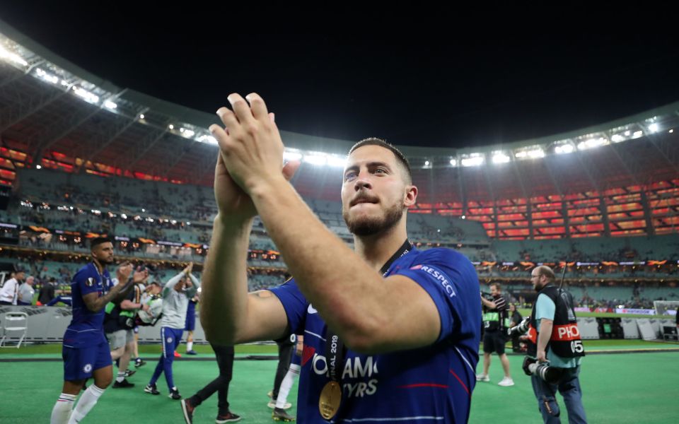  Hazard appeared to bid farewell to Chelsea fans following the Europa League final