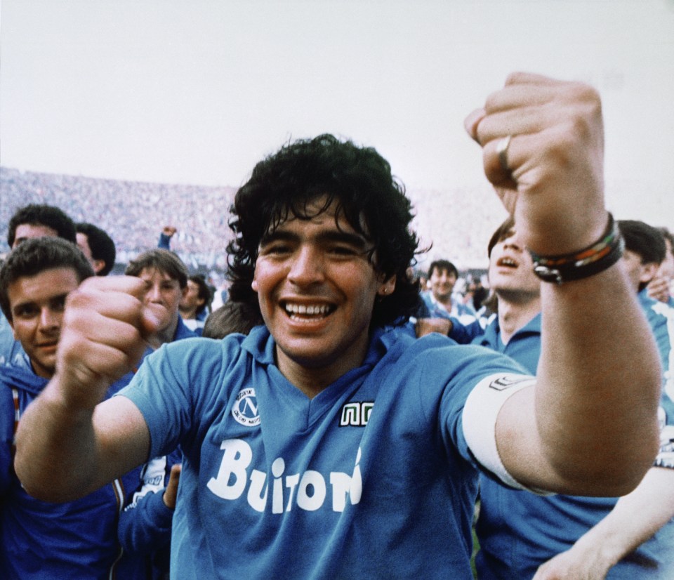  1987: The Argentine legend steers Napoli to their first ever league title. He cements his hero status among the Italian club’s fans with another title to follow in 1990, as well as the 1989 UEFA Cup and two domestic cups