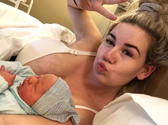  The ex of Australian sports star Jake Stringer told her followers it was simply her baby's foot