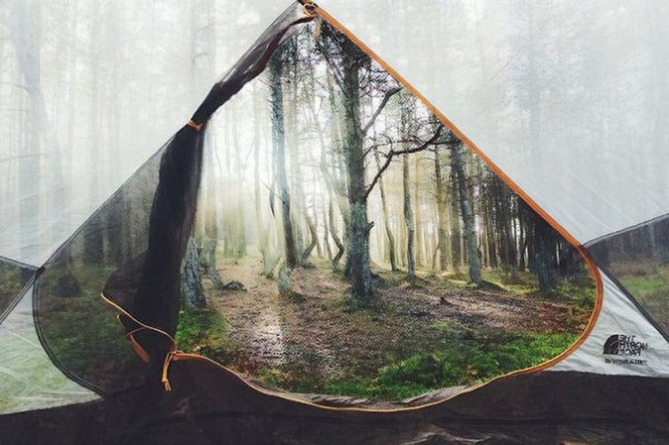  This tent looks even more outdoorsy than normal