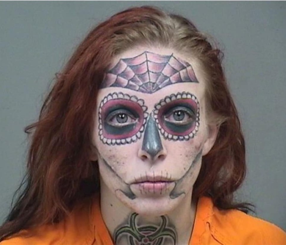 Not only would this woman scare off an employer, it looks like she also ended up in jail