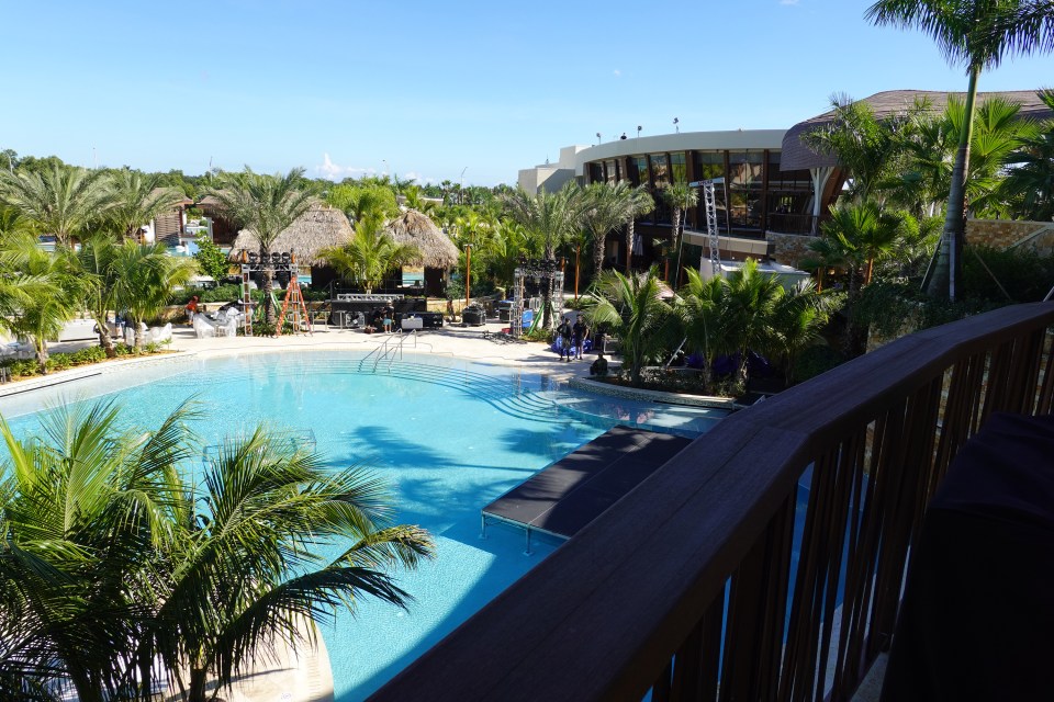  The large lagoon pool is the size of nine swimming pools