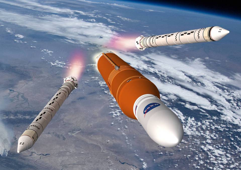  Nasa's next-gen rocket, the long-delayed Space launch System (artist's impression), forms a key part of the plans. It's yet to undergo any sort of test flight