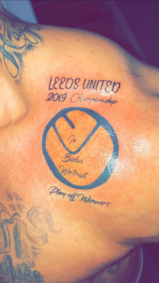  Fan Jamie Richardson has already got this tattooed on his shoulder, before his side have even kicked a ball in the play-offs