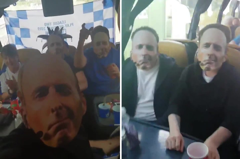  Tranmere fans are wearing Mike Dean masks in honour of their superfan for their trip to Wembley