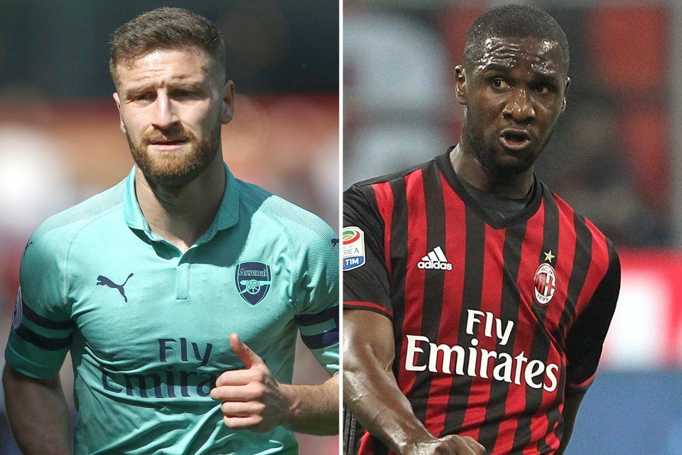  AC Milan are considering signing Arsenal's Shkodran Mustafi as a replacement for Cristian Zapata this summer