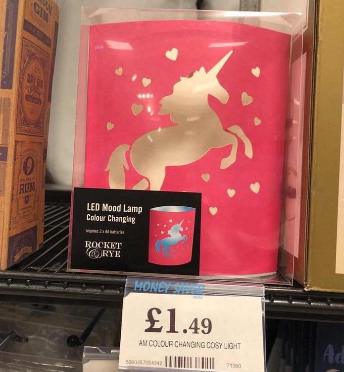 Unicorn lamp Home Bargains