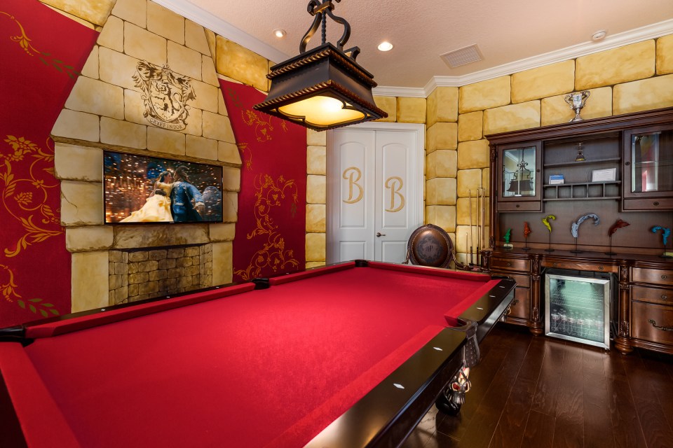  The Disney classic Beauty & The Beast features in the games room