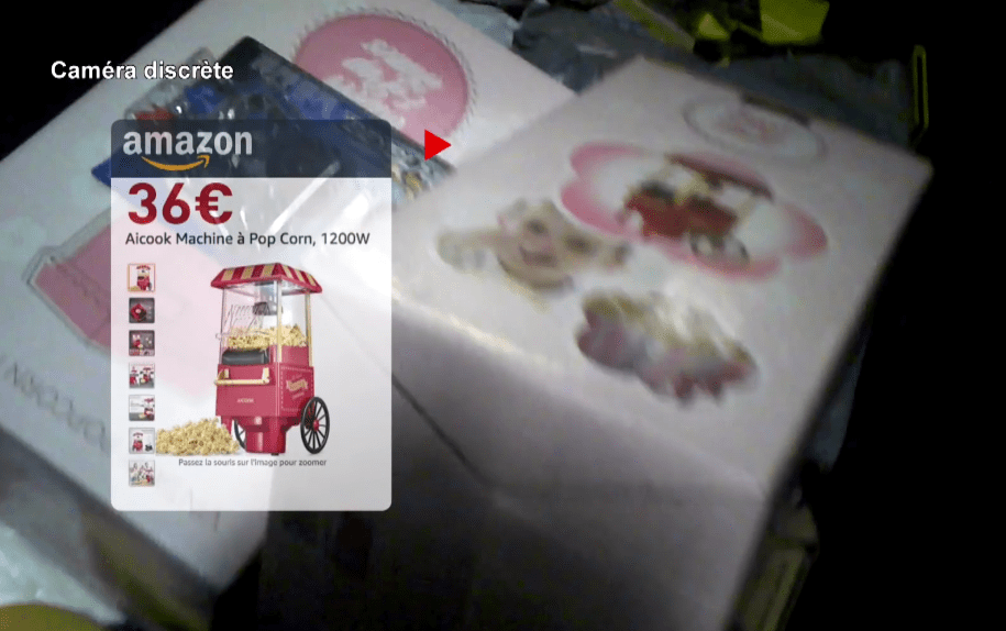  One of the items caught on camera was a popcorn machine worth €36 (£31)