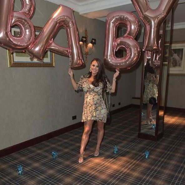  Chantelle pictured three weeks ago at her baby shower