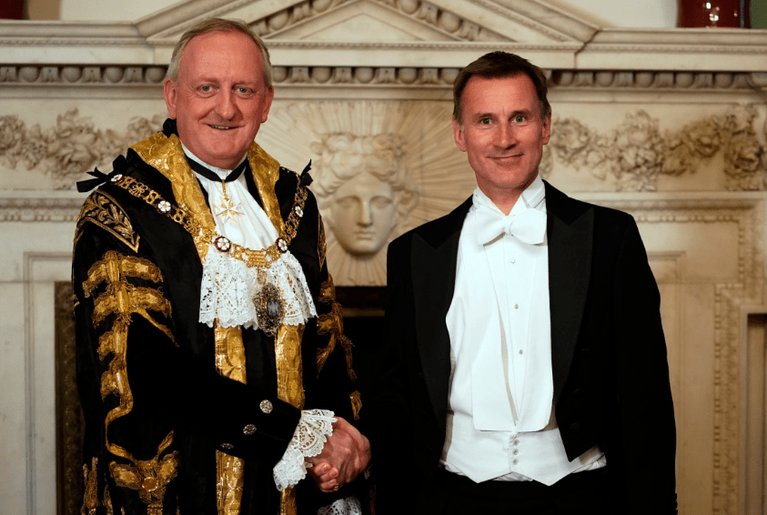 Foreign Secretary Jeremy Hunt at the Lord Mayor’s Easter Banquet at Mansion House