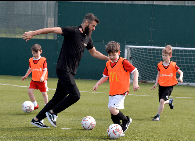  Joe Ledley was speaking at a McDonald’s Fun Football Centre