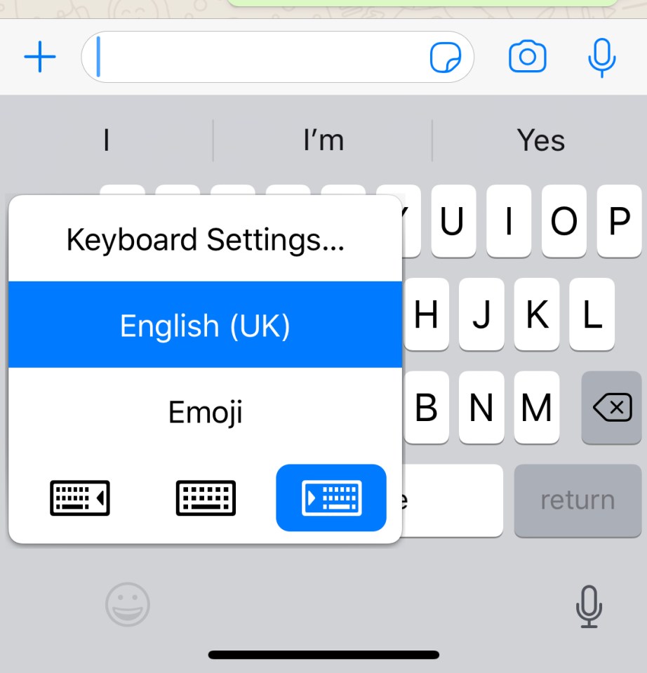 The one-handed keyboard is very useful