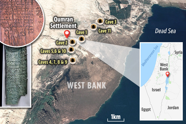  The Copper Scroll was found in a cave in the Qumran Settlement near the Dead Sea