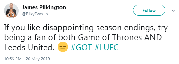  One compared the 'disappointing' show to Leeds United