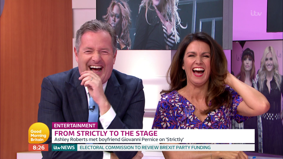  Piers Morgan found it very funny quizzing Ashley