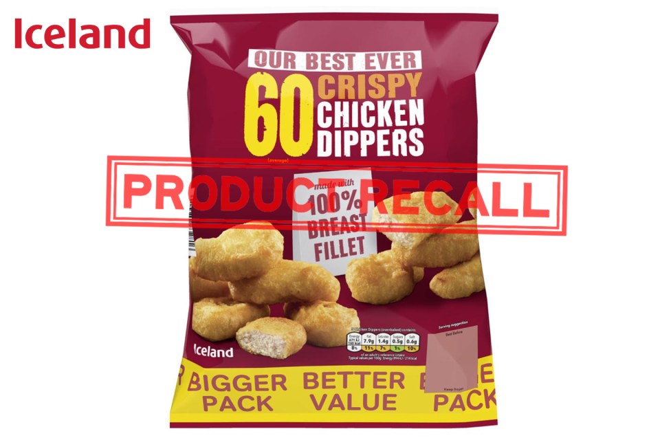  Iceland is recalling its crispy chicken dippers over fears they may contain hard plastic