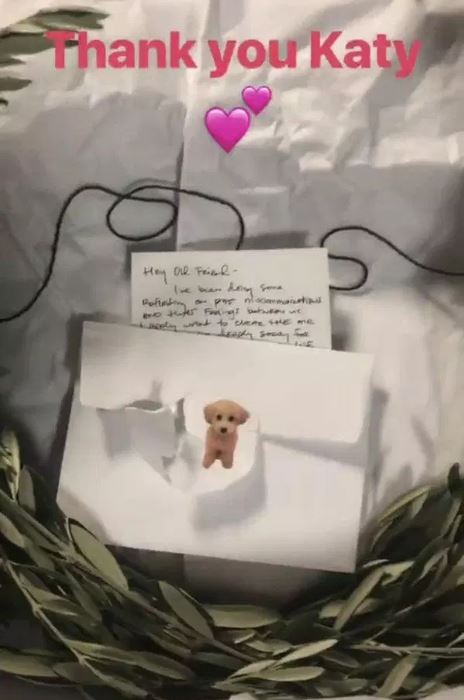  Last year, Katy sent Taylor an actual olive branch and apologetic note