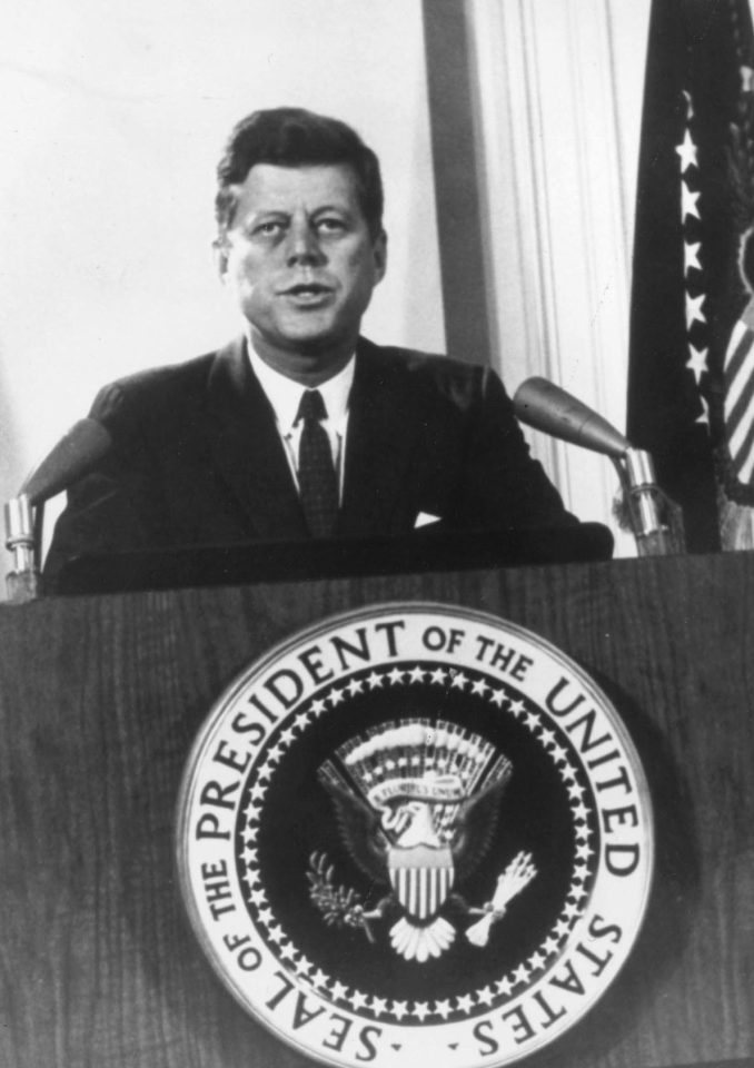 President John F Kennedy addressed the nation and the world to warn of Cuban missile threat