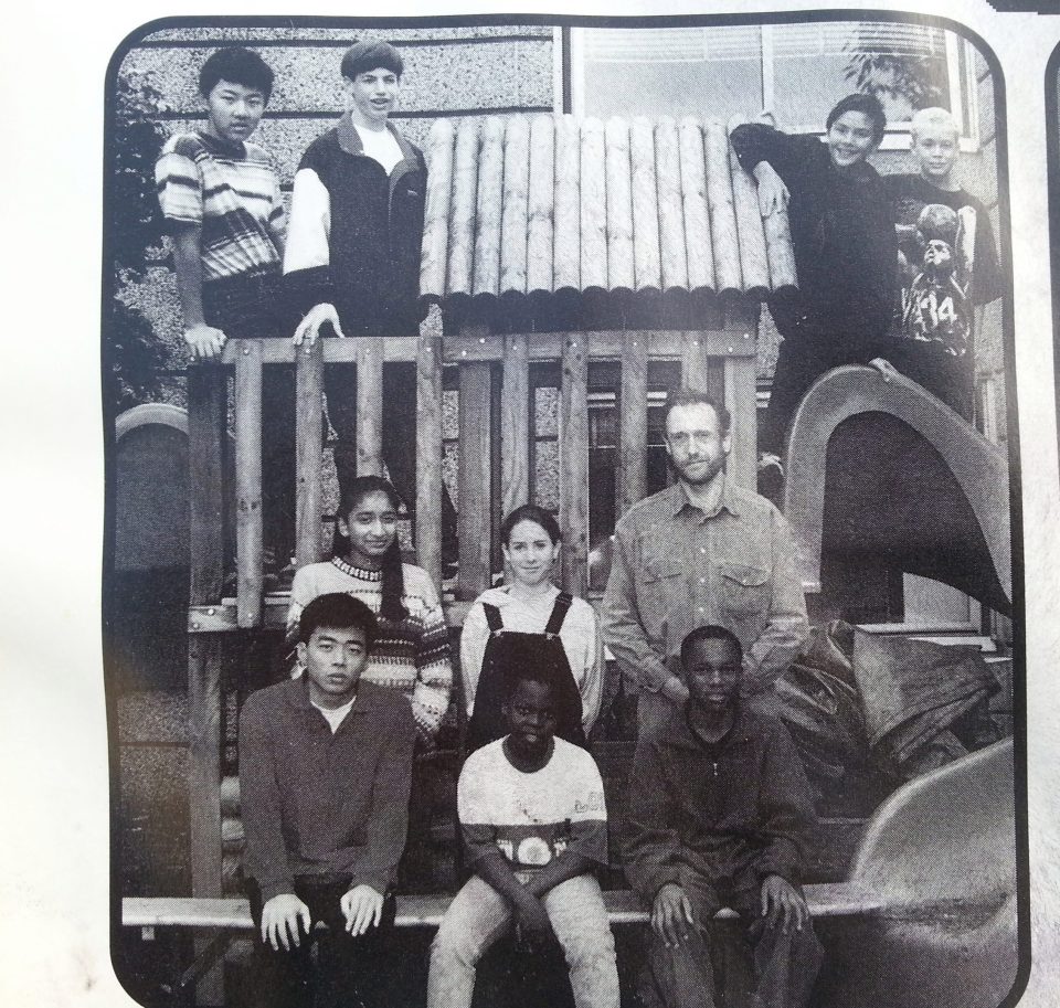  Kim, top left, was competitive and loved trash talking during basketball