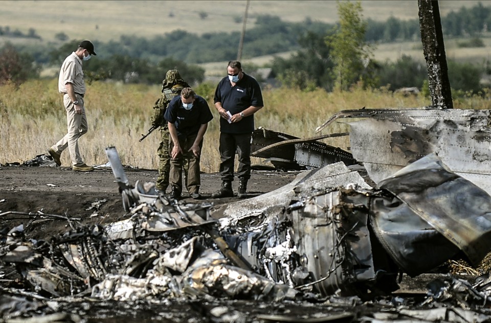  The plane was shot down shortly after take-off in Amsterdam